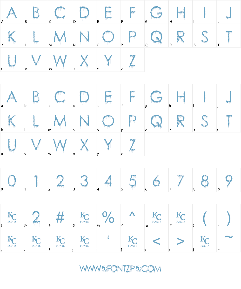 Rainy Day Vandal Font Character